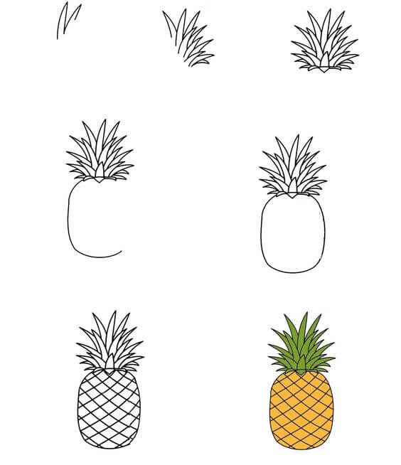 How to draw Pineapple idea (3)