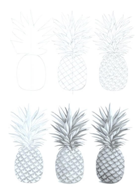 How to draw Pineapple idea (30)