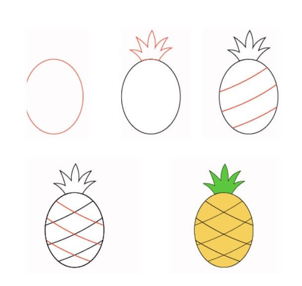 How to draw Pineapple idea (32)