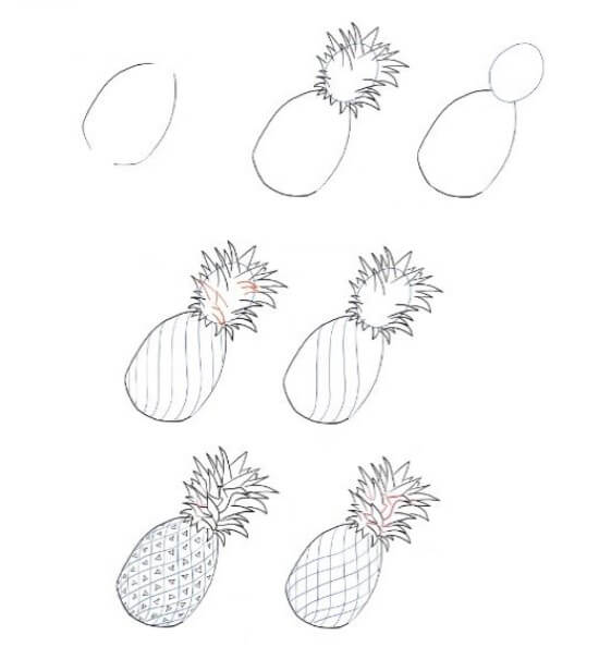 How to draw Pineapple idea (33)