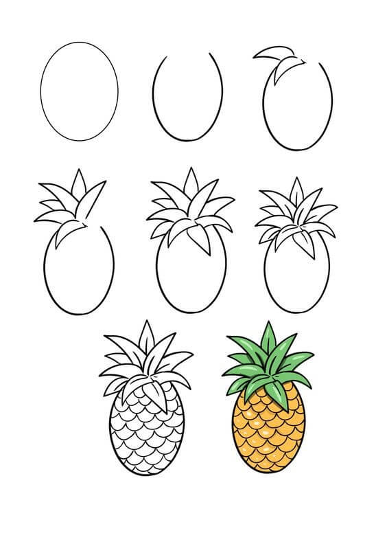 Pineapple idea (6) Drawing Ideas