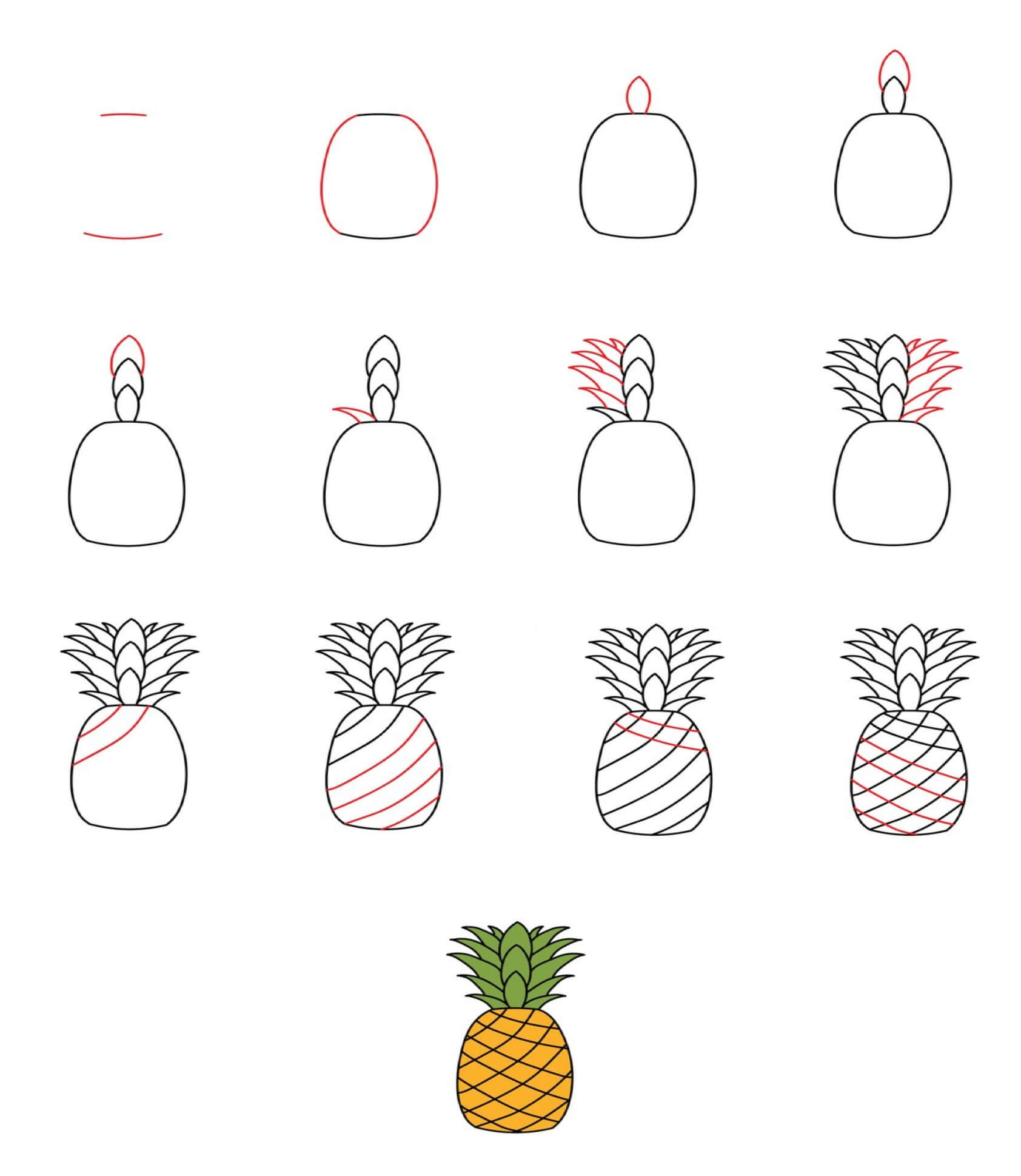 Pineapple idea (7) Drawing Ideas