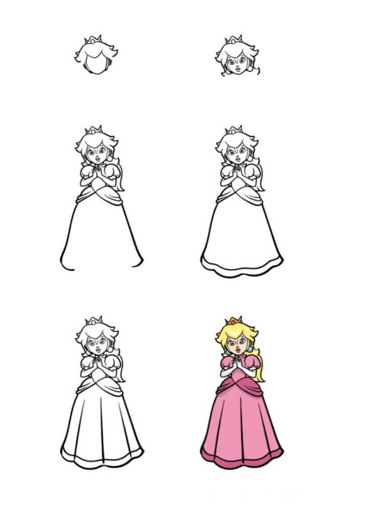Princess Peach idea (10) Drawing Ideas