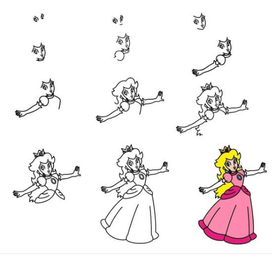 Princess Peach idea (11) Drawing Ideas