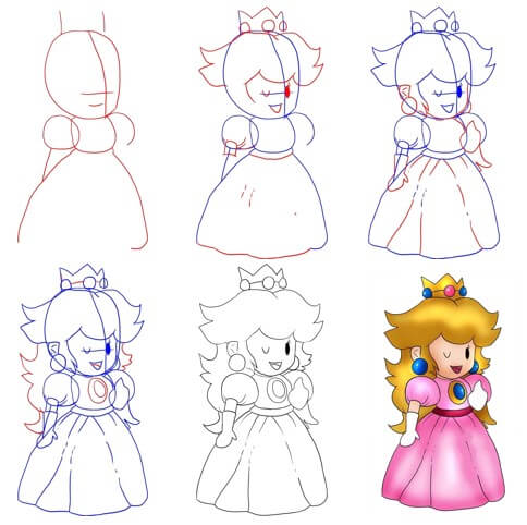 Princess Peach idea (16) Drawing Ideas