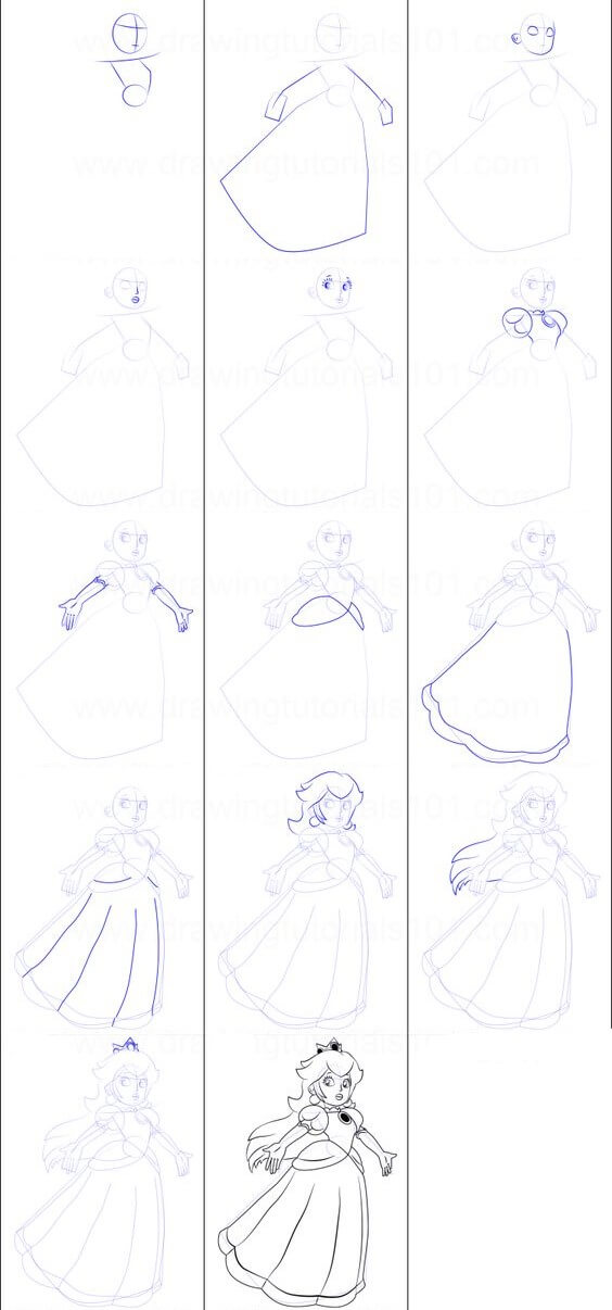 Princess Peach idea (4) Drawing Ideas