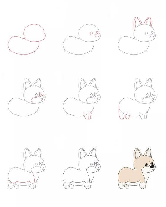Puppy idea (19) Drawing Ideas