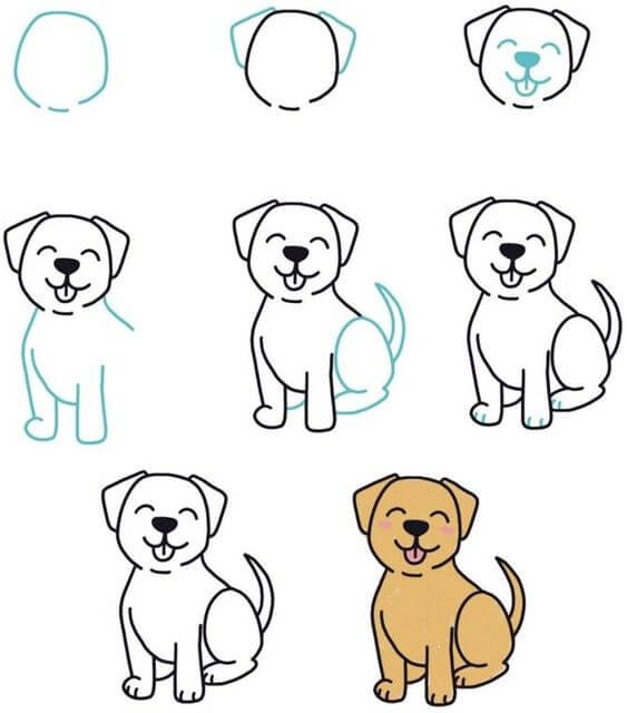 Puppy idea (30) Drawing Ideas