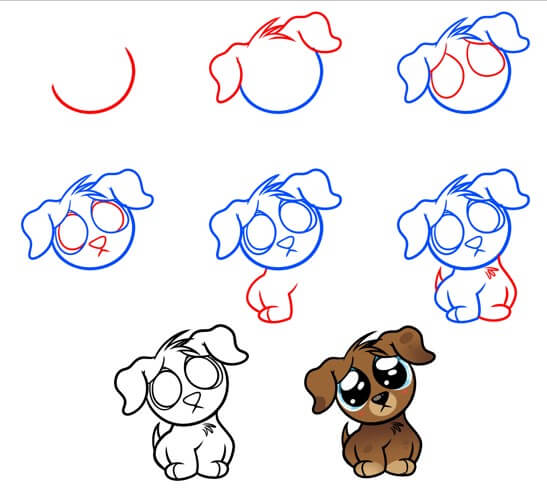 Puppy idea (36) Drawing Ideas