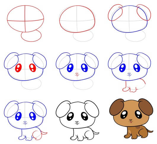Puppy idea (37) Drawing Ideas