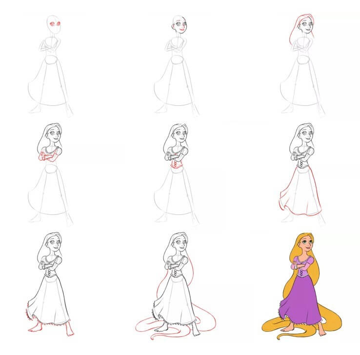 Rapunzel idea (14) Drawing Ideas