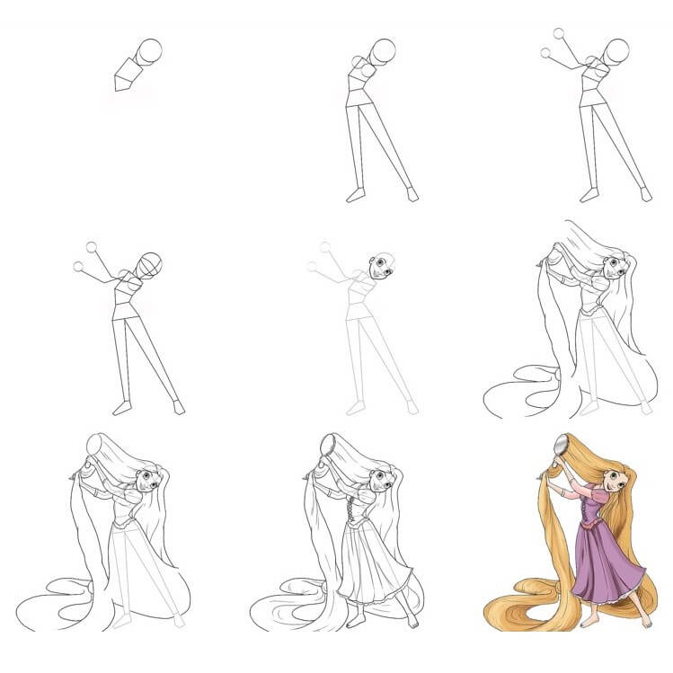 Rapunzel idea (18) Drawing Ideas