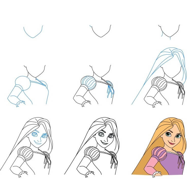Rapunzel Drawing Ideas