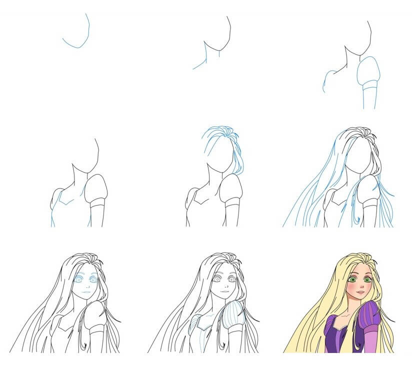 Rapunzel idea (21) Drawing Ideas