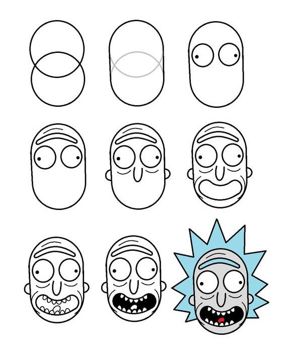 Rick's head Drawing Ideas
