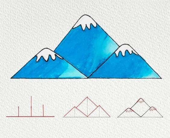 Snow Mountain (1) Drawing Ideas