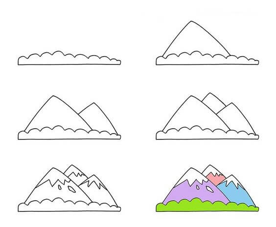 Snow Mountain (2) Drawing Ideas