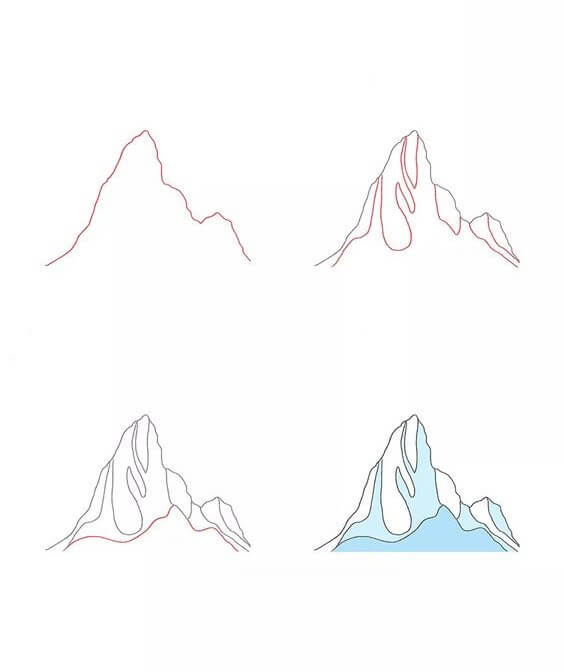 Snow Mountain (6) Drawing Ideas