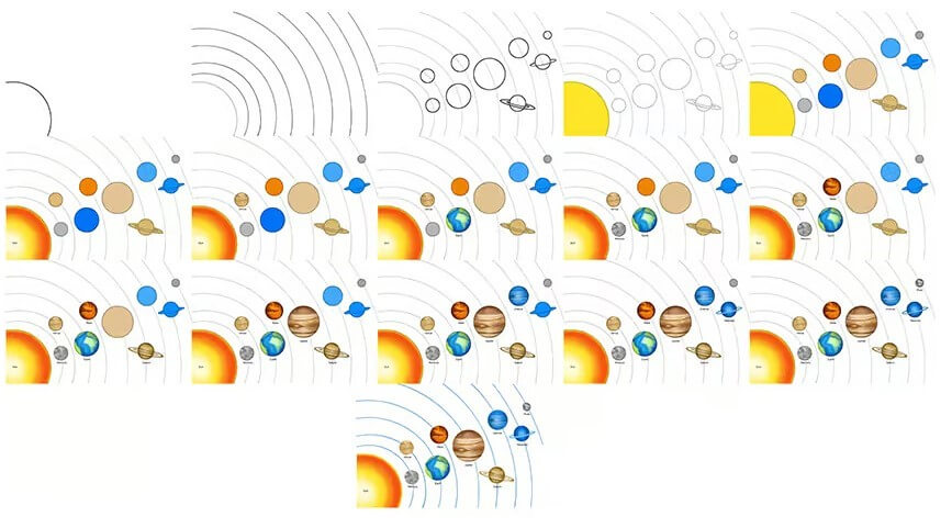 How to draw Solar system idea (6)