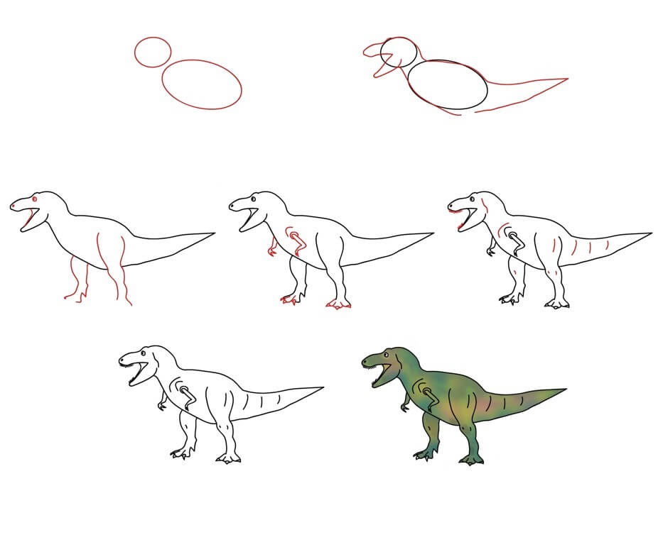 T-Rex idea (30) Drawing Ideas