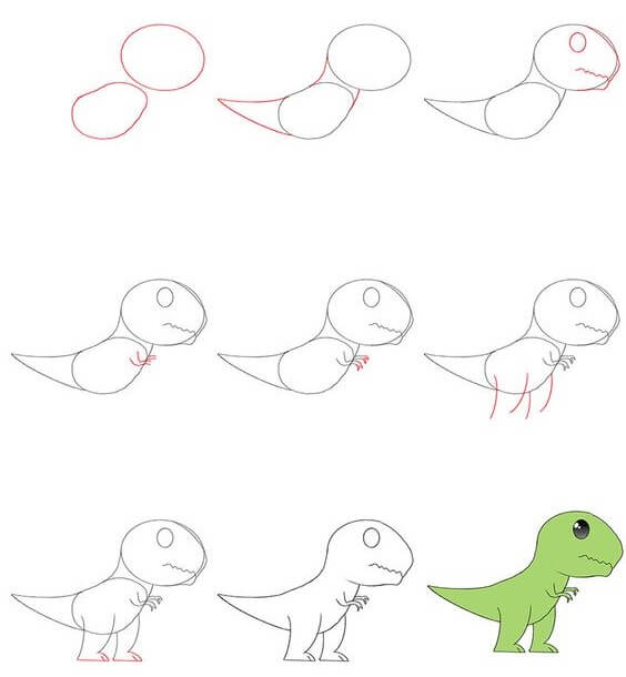 T-Rex Drawing Ideas