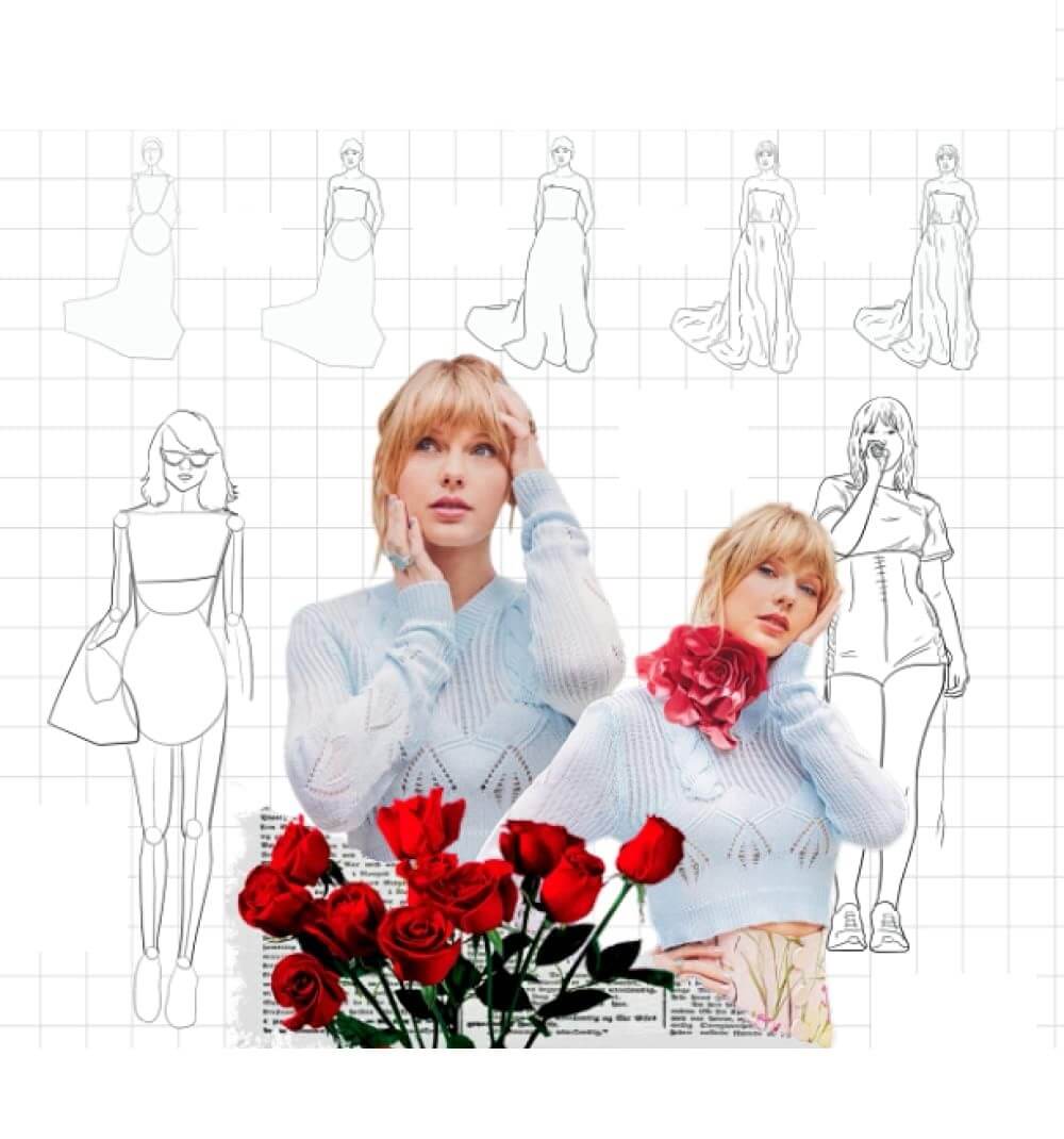 How to draw Taylor Swift idea (1)