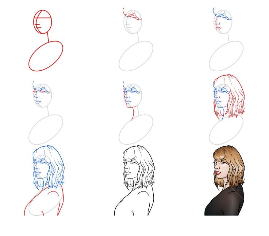 How to draw Taylor Swift idea (11)