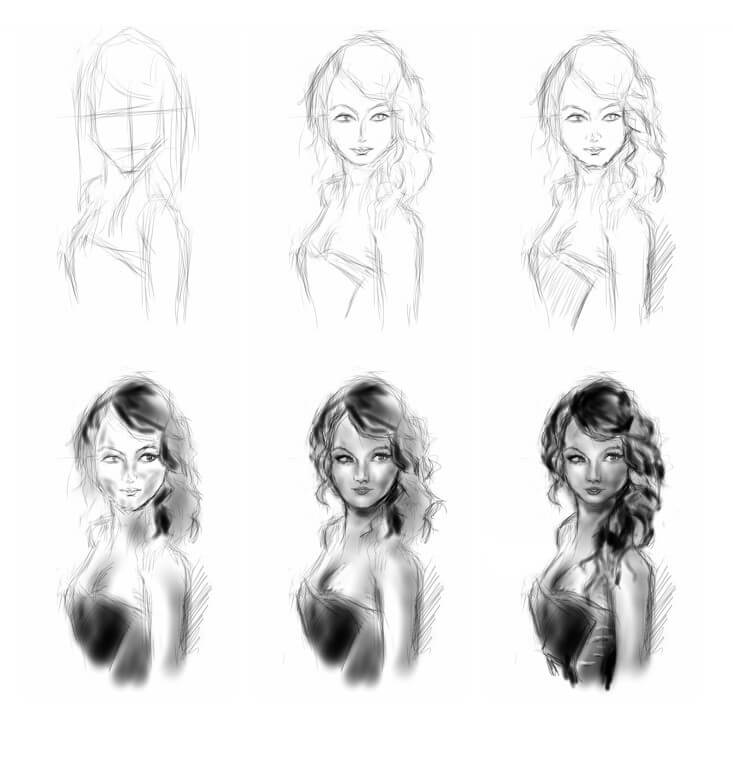 How to draw Taylor Swift idea (14)