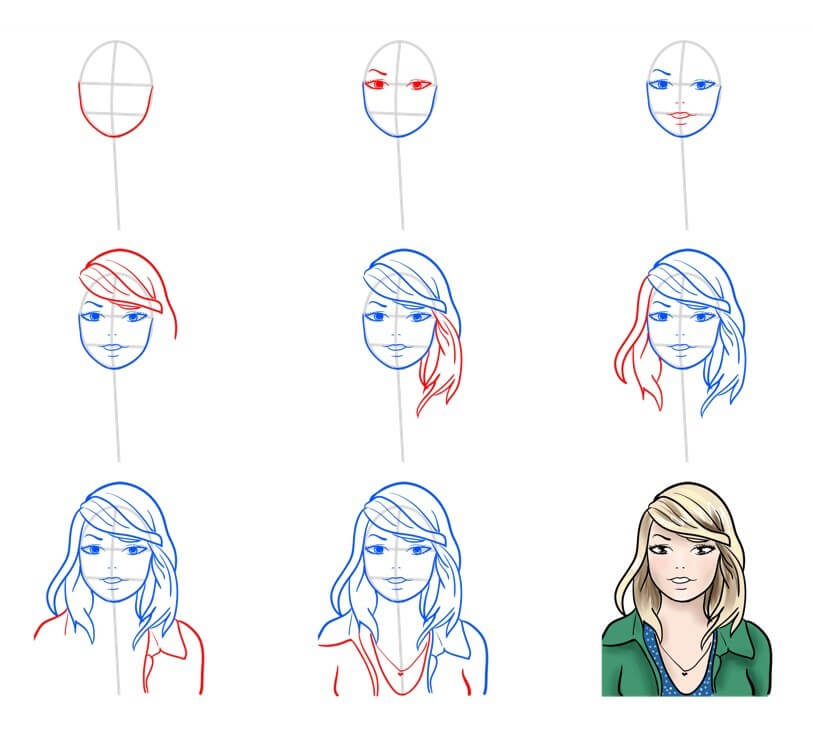 How to draw Taylor Swift idea (4)