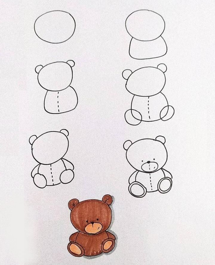 Teddy bear idea (10) Drawing Ideas