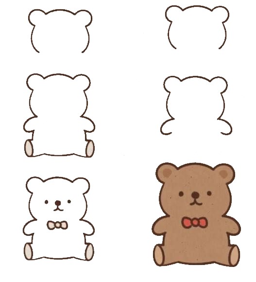 Teddy bear idea (11) Drawing Ideas