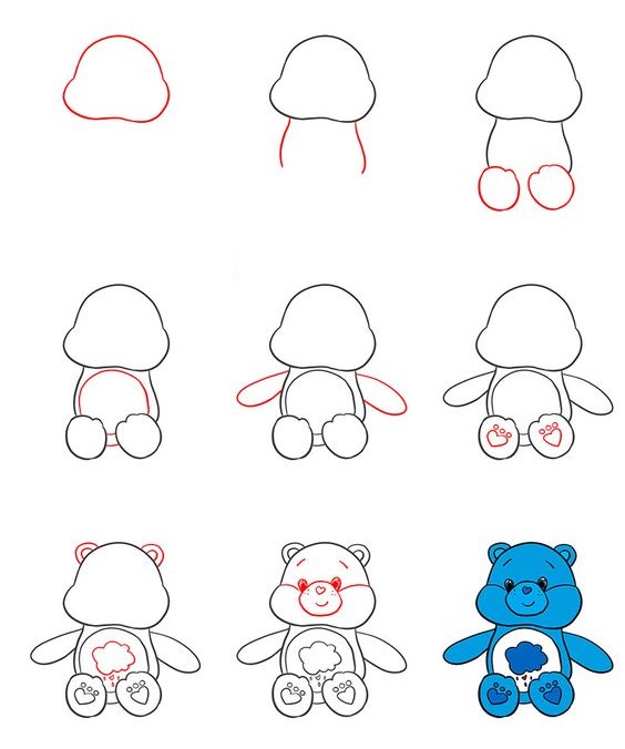 Teddy bear idea (13) Drawing Ideas