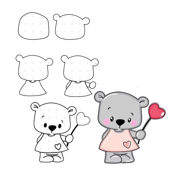 Teddy bear idea (14) Drawing Ideas