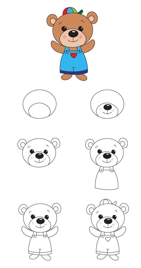 Teddy bear idea (18) Drawing Ideas