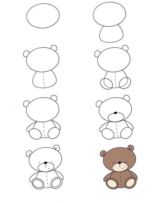 Teddy bear idea (2) Drawing Ideas