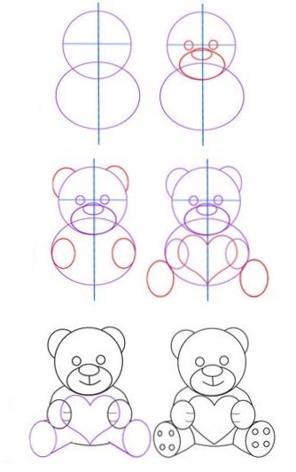 Teddy bear idea (20) Drawing Ideas