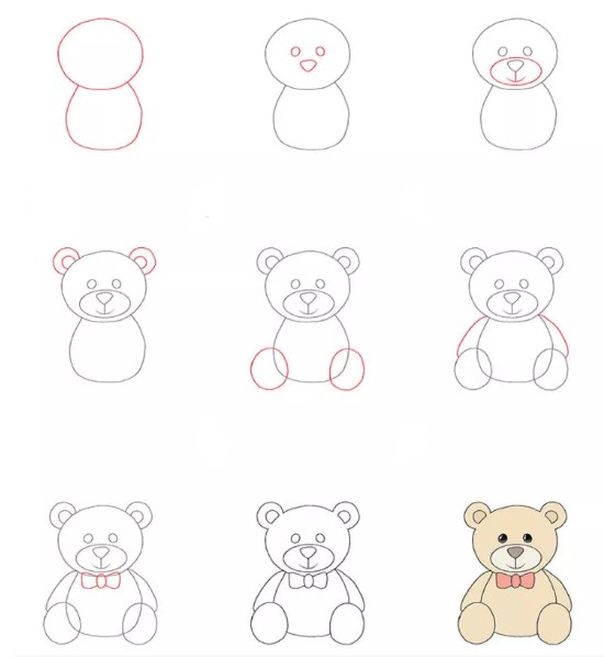 Teddy bear idea (21) Drawing Ideas