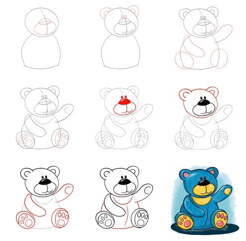 Teddy bear idea (24) Drawing Ideas