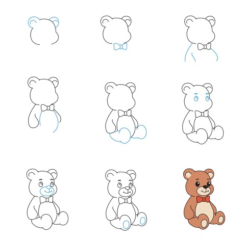 Teddy bear idea (25) Drawing Ideas