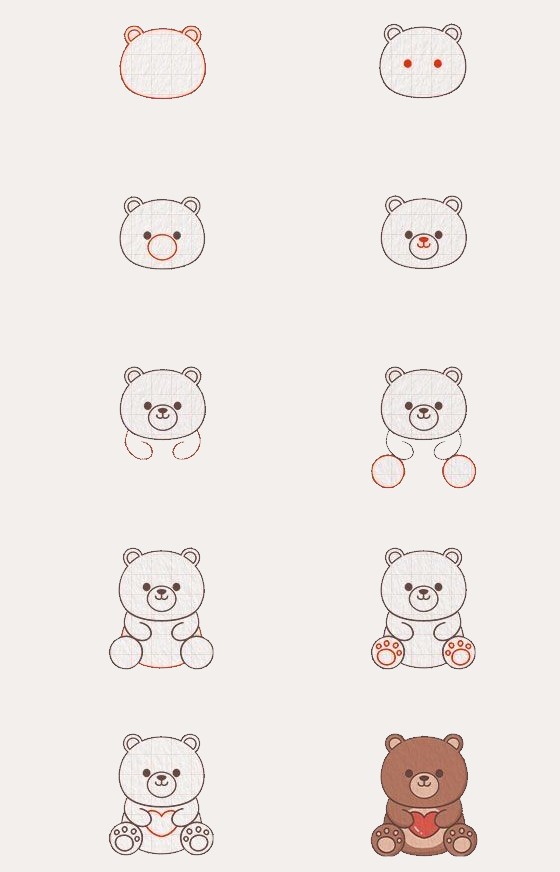 Teddy bear idea (3) Drawing Ideas