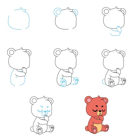 Teddy bear idea (30) Drawing Ideas