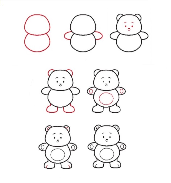 Teddy bear idea (32) Drawing Ideas