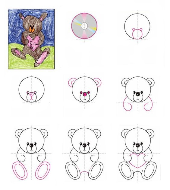 Teddy bear idea (8) Drawing Ideas