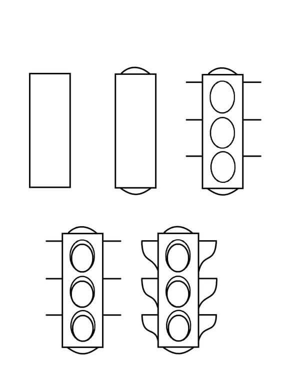 How to draw Traffic light idea (1)