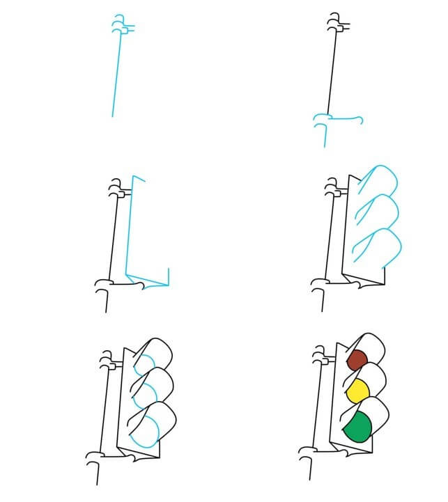 How to draw Traffic light idea (3)