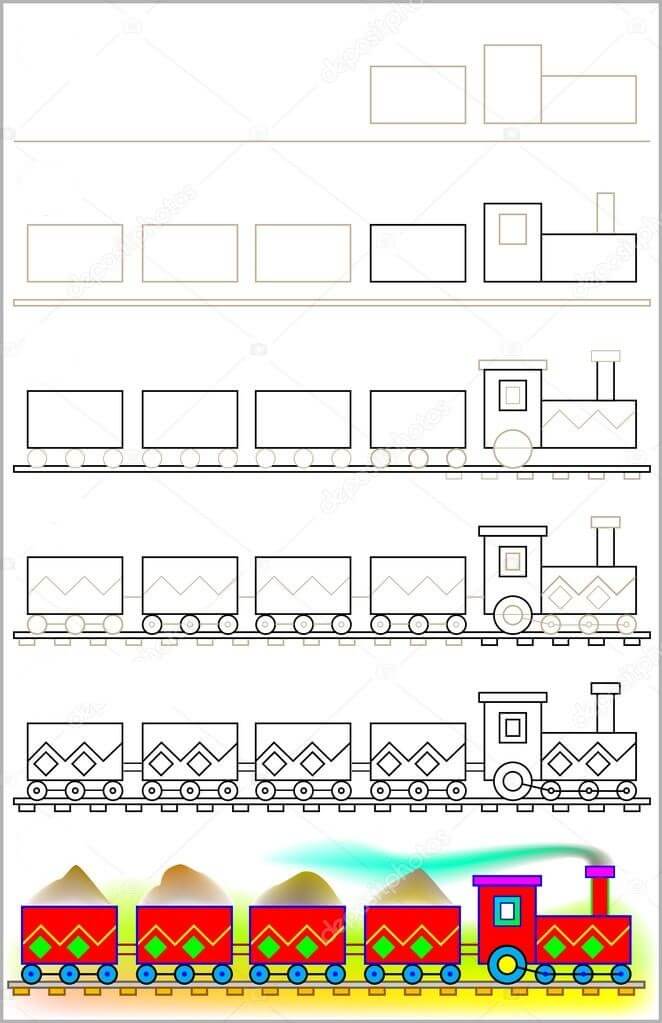 How to draw Train idea (14)