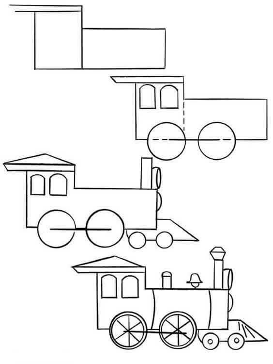 How to draw Train idea (15)