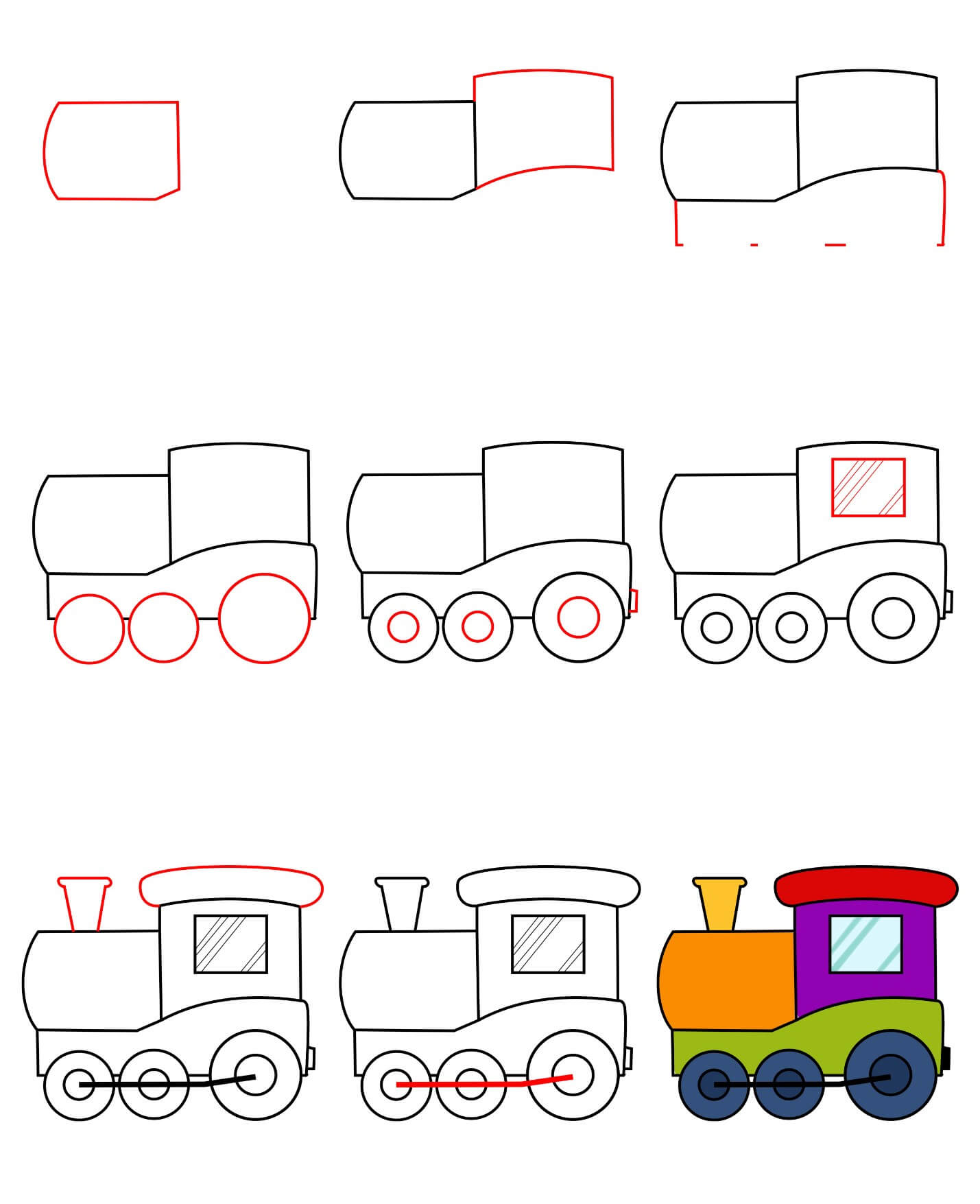 How to draw Train idea (16)