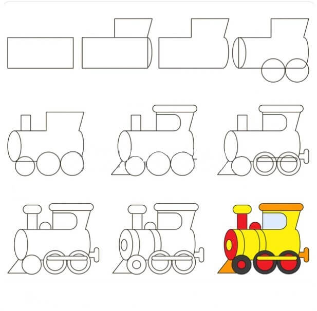 How to draw Train idea (19)