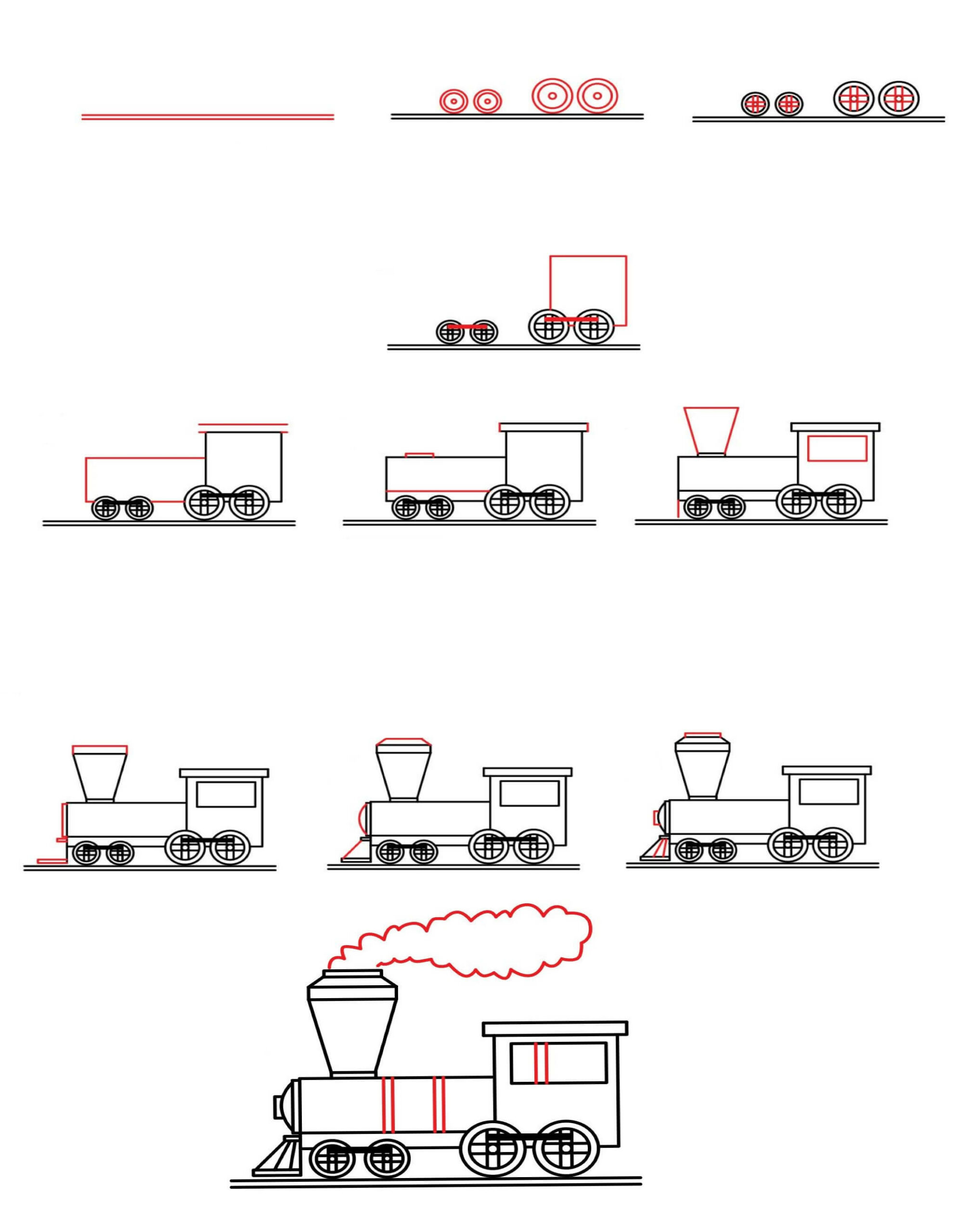 How to draw Train idea (2)